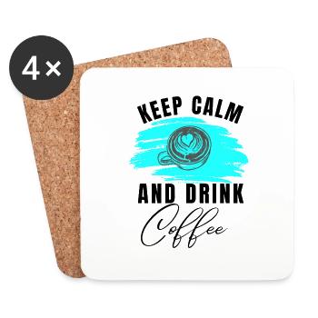 Kaffee enstpannt die Nerven - Untersetzer (4er-Set) - Weiß - Vorne