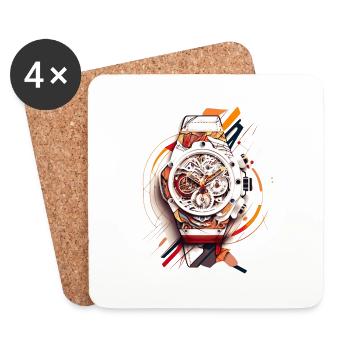 Watch collectors love old chronographs as watches - Coasters (set of 4) - white - Front
