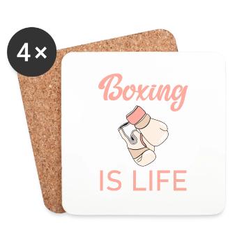 boxing is life - Untersetzer (4er-Set) - Weiß - Vorne