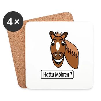 Hattu Möhren - Untersetzer (4er-Set) - Weiß - Vorne