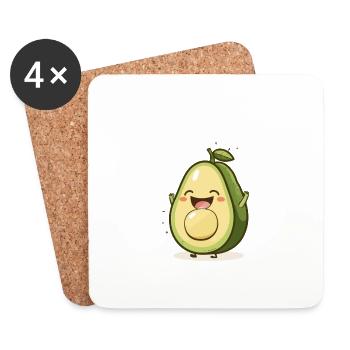 Guac the kawaii lawyer - Coasters (set of 4) - white - Front
