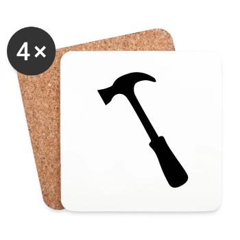 hammer - Untersetzer (4er-Set) - Weiß - Vorne