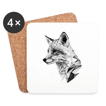 FOX - Coasters (set of 4) - white - Front