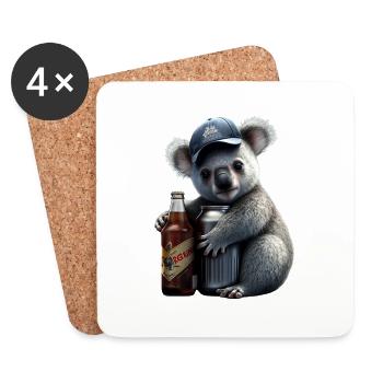 Sweet Koala - Australia Alcohol - Coasters (set of 4) - white - Front
