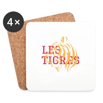 LES TIGRES - Dessous de verre (lot de 4) - blanc - Devant