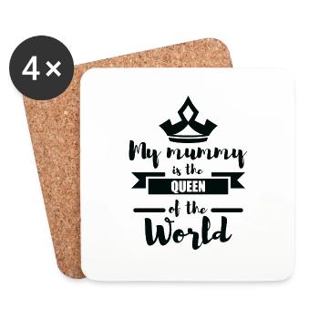 Funny Mom Gift Mom Mother's Day - Coasters (set of 4) - white - Front