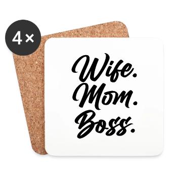 Funny Mom Gift Mom Mother's Day - Coasters (set of 4) - white - Front