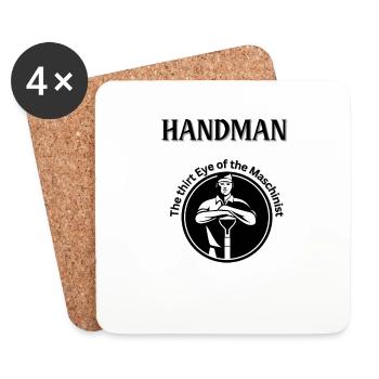 Handman (The thirt Eye of the Maschinist) - Untersetzer (4er-Set) - Weiß - Vorne