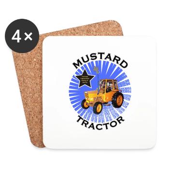 Der Senftraktor - Untersetzer (4er-Set) - Weiß - Vorne
