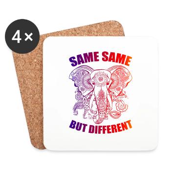 SameSame but Different Thailand Shirt - Untersetzer (4er-Set) - Weiß - Vorne