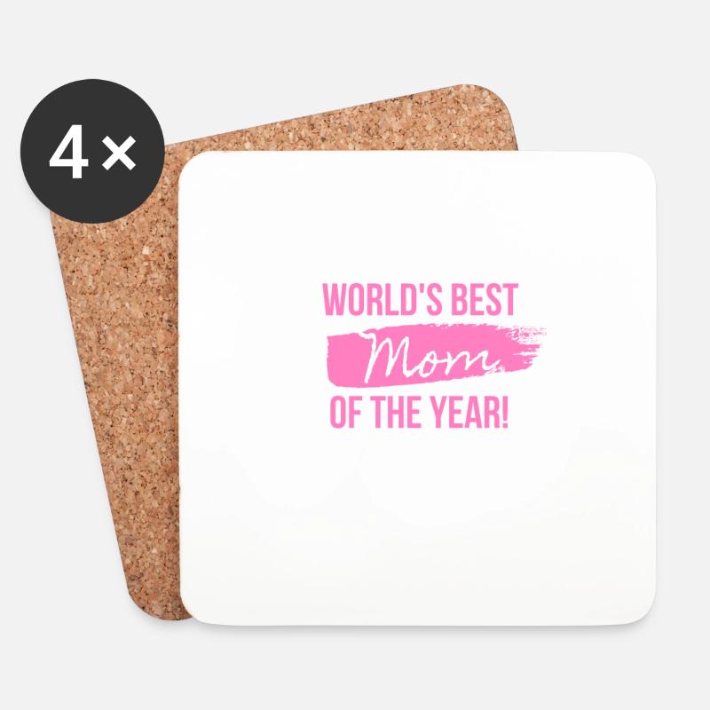 Die beste Mutter des Jahres der Welt! - Untersetzer (4er-Set) - Weiß