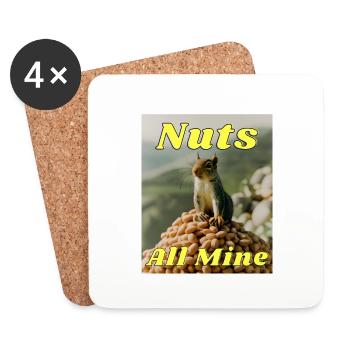 Nuts All Mine - Coasters (set of 4) - white - Front