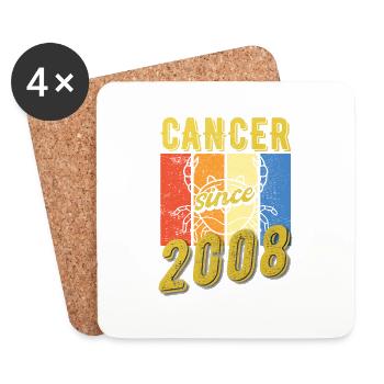 Cancer 2008 Zodiac Birthday - Coasters (set of 4) - white - Front