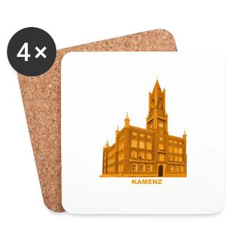 Kamenz, Town Hall, Bautzen, Lissingstadt, Saxony - Coasters (set of 4) - white - Front
