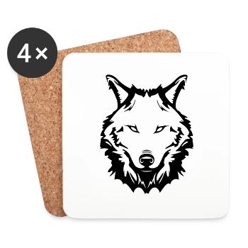 wolf - Untersetzer (4er-Set) - Weiß - Vorne