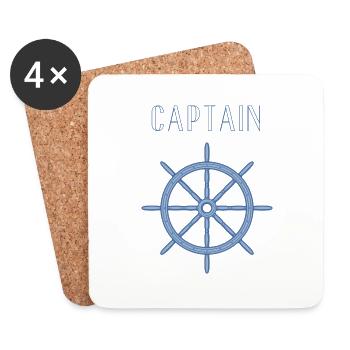 CAPTAIN - Coasters (set of 4) - white - Front