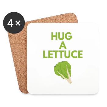 HUG A LETTUCE - Coasters (set of 4) - white - Front