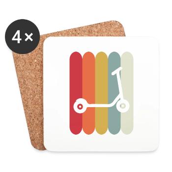 E-Scooter Roller Scooter - Coasters (set of 4) - white - Front