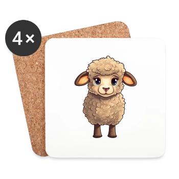 Sheep - Coasters (set of 4) - white - Front