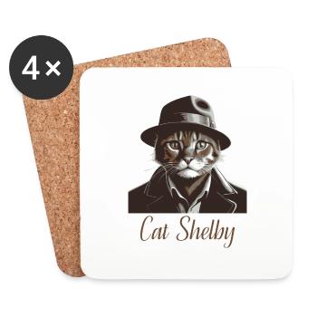catshelby - Untersetzer (4er-Set) - Weiß - Vorne