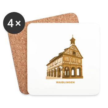 Waiblingen Town Hall - Coasters (set of 4) - white - Front