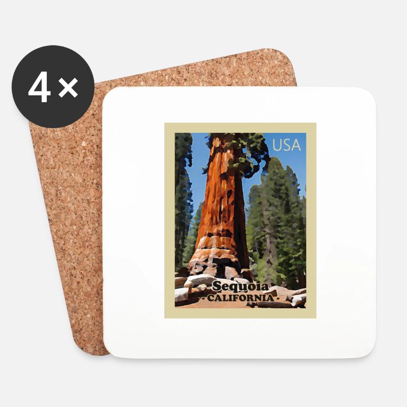 Sequoia-Nationalpark - Untersetzer (4er-Set) - Weiß