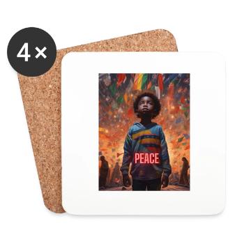 Peace of the World - Coasters (set of 4) - white - Front