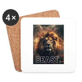 Beast. - Coasters (set of 4) - white - Front