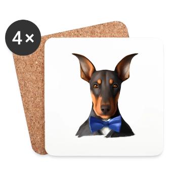 Doberman Doberman puppy dog Doberman trainer - Coasters (set of 4) - white - Front