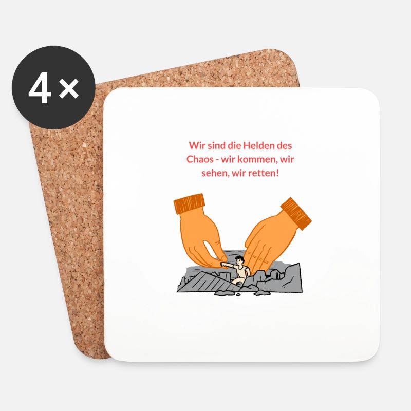 Helden des Chaos - Untersetzer (4er-Set) - Weiß