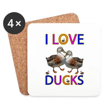 Duck Love - Coasters (set of 4) - white - Front