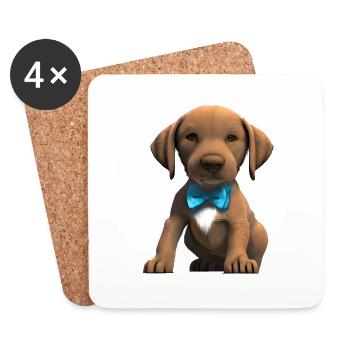 Labrador Retriever Hundewelpe Labradorbesitzer - Untersetzer (4er-Set) - Weiß - Vorne