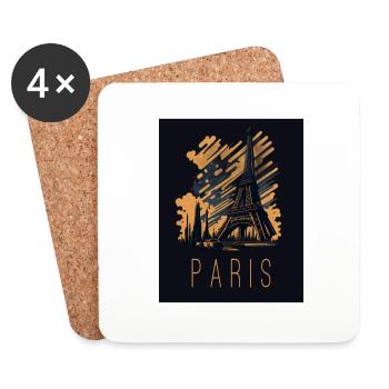 Paris Eiffelturm - Untersetzer (4er-Set) - Weiß - Vorne