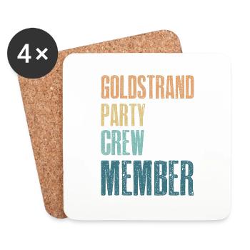 Équipe de fête Golden Sands - Dessous de verre (lot de 4) - blanc - Devant