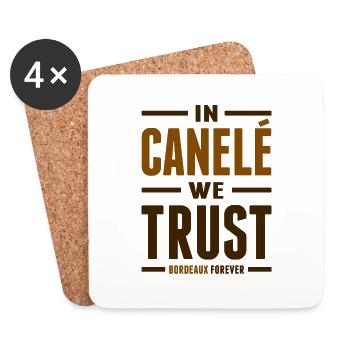 In Canelé we trust - Dessous de verre (lot de 4) - blanc - Devant