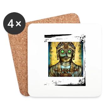 Steam Buddha - Untersetzer (4er-Set) - Weiß - Vorne
