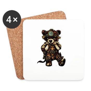 Steam Bear - Untersetzer (4er-Set) - Weiß - Vorne
