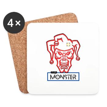 Le monstre - Dessous de verre (lot de 4) - blanc - Devant
