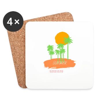 Buzzer - Dessous de verre (lot de 4) - blanc - Devant