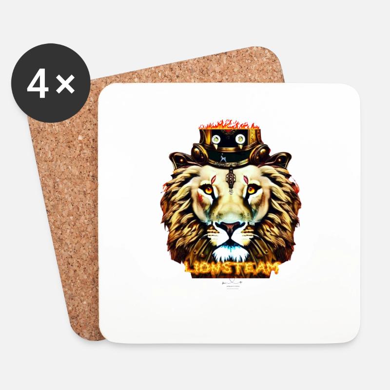 LIONSTEAM - Untersetzer (4er-Set) - Weiß