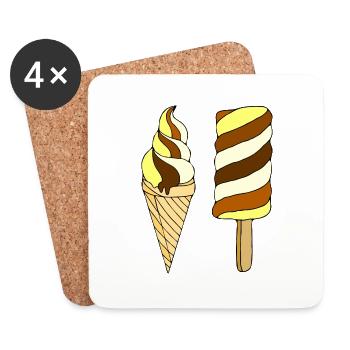 Eis - Untersetzer (4er-Set) - Weiß - Vorne