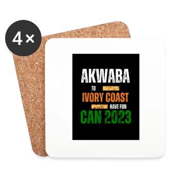 Coupe d’Afrique 2023 - Dessous de verre (lot de 4) - blanc - Devant