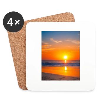 Sunset beach - Coasters (set of 4) - white - Front