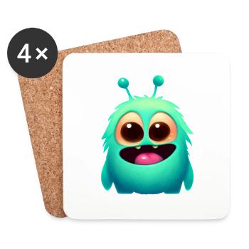 KiiddyTikki Foo - Untersetzer (4er-Set) - Weiß - Vorne