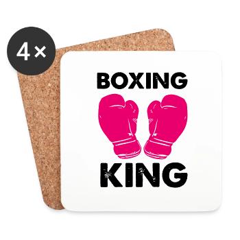 boxing king - Untersetzer (4er-Set) - Weiß - Vorne