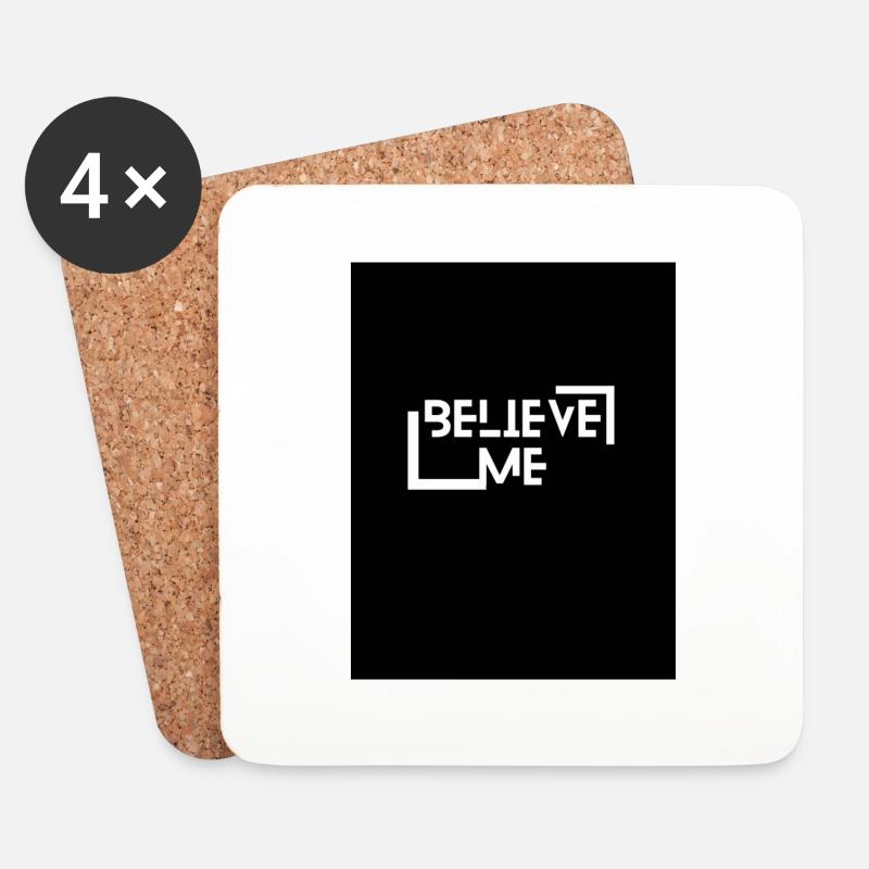 Believe me - Untersetzer (4er-Set) - Weiß