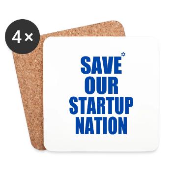 save our startup nation - Untersetzer (4er-Set) - Weiß - Vorne