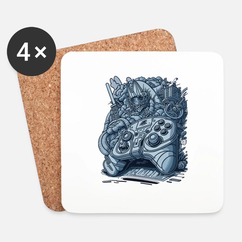 Scrap controller - Coasters (set of 4) - white