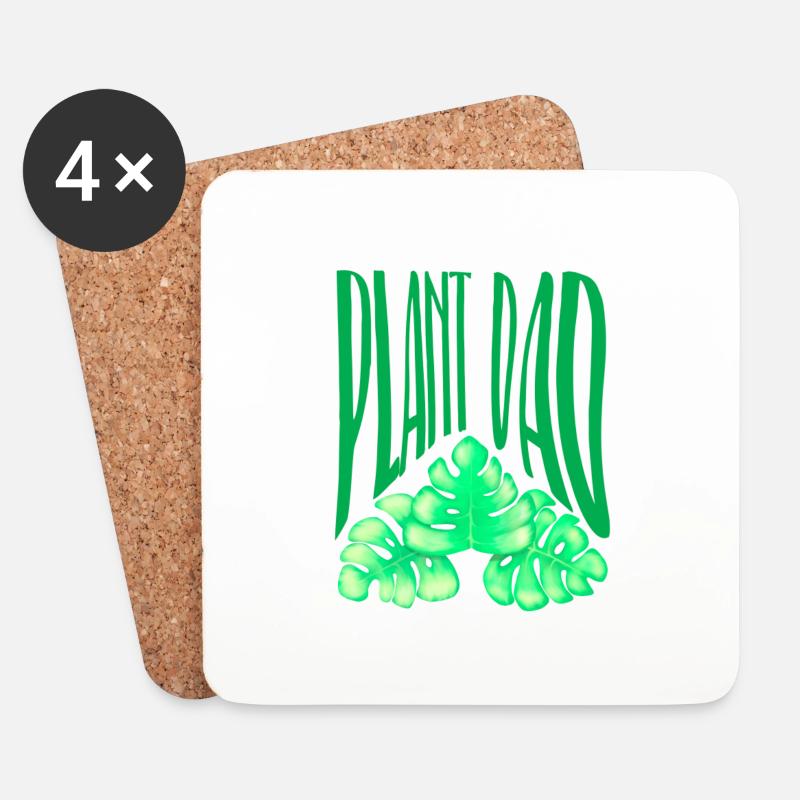 Plant dad - Coasters (set of 4) - white