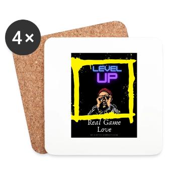 GOOD Game Real Game Love - Logo - Coasters (set of 4) - white - Front